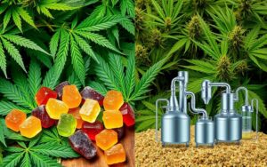 do cbd processors use biomass or flower to make gummies