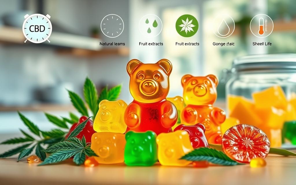 CBD gummy ingredients and shelf-life factors